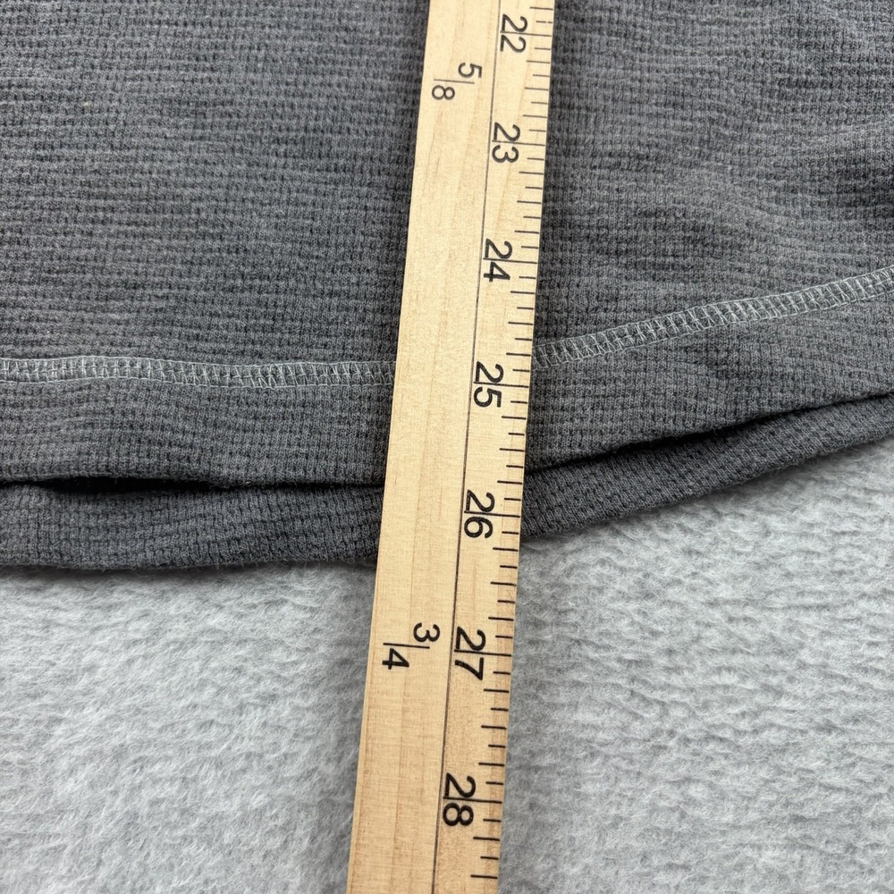 Volcom Shirt Mens Medium Gray Waffle Knit Thermal Long Sleeve Graphic Skater Y2K - Picture 8 of 8